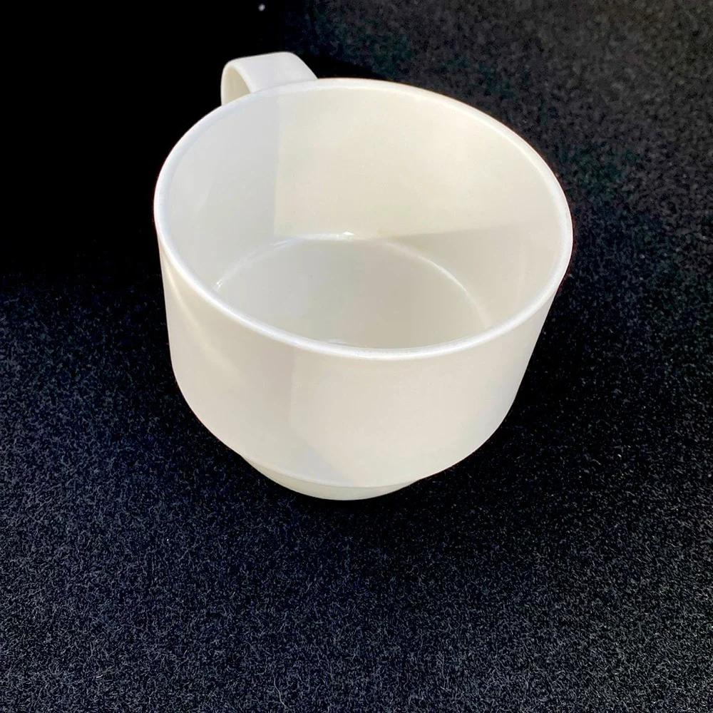 Crate&Barrel Set of 3 Crate and Barrel Stacking Mugs Coffee Cup White 14 oz